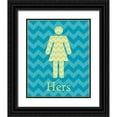 thumbnail image 1 of Harbick, N 12x14 Black Ornate Wood Framed with Double Matting Museum Art Print Titled - Hers, 1 of 4