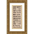 thumbnail image 1 of Harbick, N 12x24 Gold Ornate Wood Framed with Double Matting Museum Art Print Titled - Leave a Trail, 1 of 4