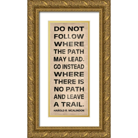 Harbick, N 12x24 Gold Ornate Wood Framed with Double Matting Museum Art Print Titled - Leave a Trail