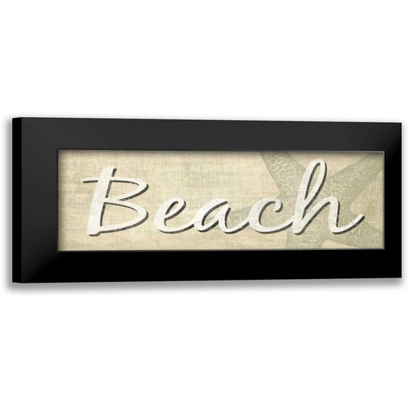 Harbick, N 14x7 Black Modern Framed Museum Art Print Titled - Beach