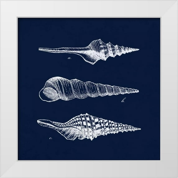 Harbick, N 15x15 White Modern Wood Framed Museum Art Print Titled - Shell Negative II