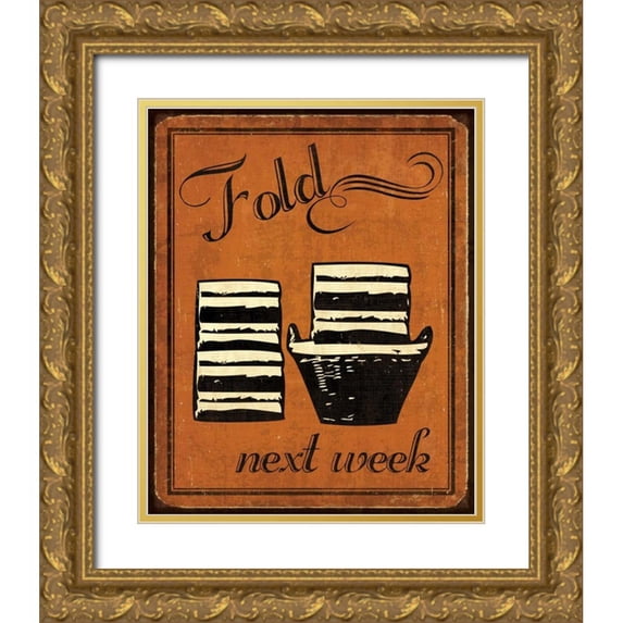 Harbick, N 15x18 Gold Ornate Wood Framed with Double Matting Museum Art Print Titled - Fold