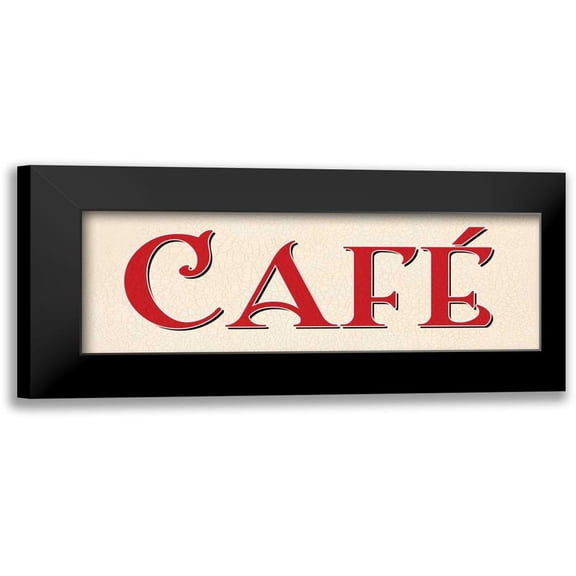 Harbick, N 18x9 Black Modern Framed Museum Art Print Titled - Red Cafe