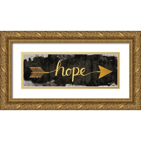 Harbick, N. 18x9 Gold Ornate Wood Framed with Double Matting Museum Art Print Titled - Hope Arrow