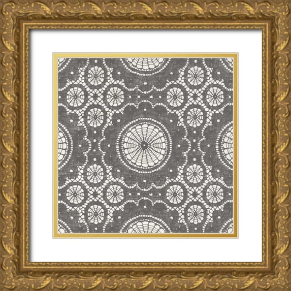 Harbick, N 20x20 Gold Ornate Wood Framed with Double Matting Museum Art Print Titled - Elegance in Gray II