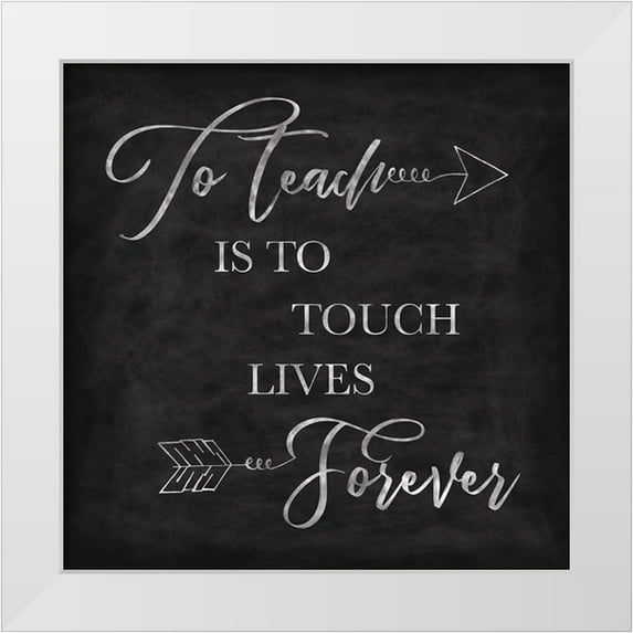 Harbick, N. 20x20 White Modern Wood Framed Museum Art Print Titled - To Teach Chalkboard