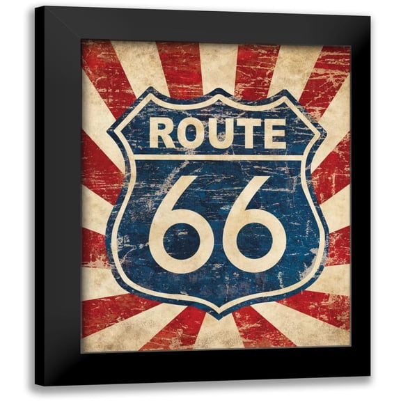 Harbick, N 20x24 Black Modern Framed Museum Art Print Titled - Route 66 I