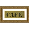 thumbnail image 1 of Harbick, N 24x11 Gold Ornate Wood Framed with Double Matting Museum Art Print Titled - Cafe III, 1 of 4
