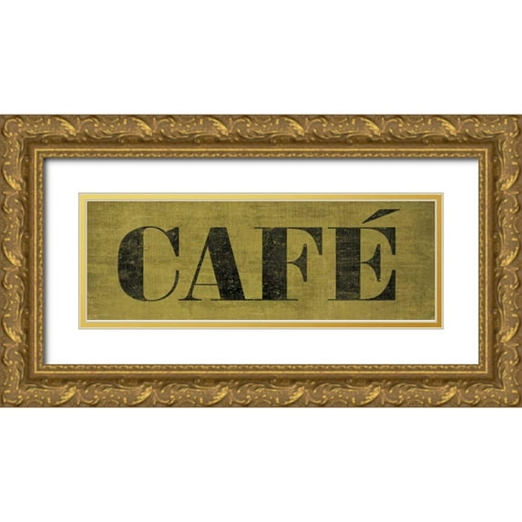 Harbick, N 24x11 Gold Ornate Wood Framed with Double Matting Museum Art Print Titled - Cafe III