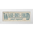 thumbnail image 1 of Harbick, N 32x14 White Modern Wood Framed Museum Art Print Titled - Wash Dry Fold - Blue, 1 of 4