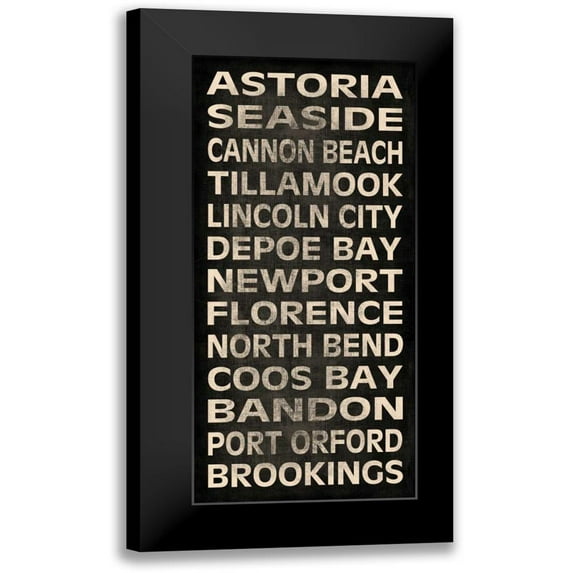 Harbick, N. 9x14 Black Modern Framed Museum Art Print Titled - Oregon Coast II