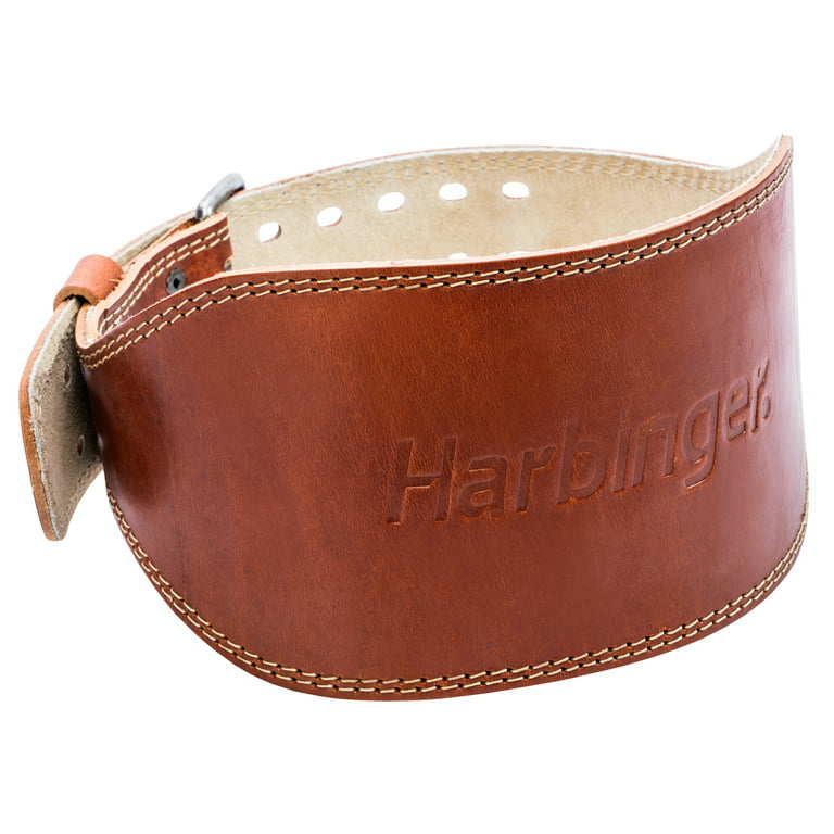 Harbinger 6 inch Padded Brown Leather Belt Brown, Size Large