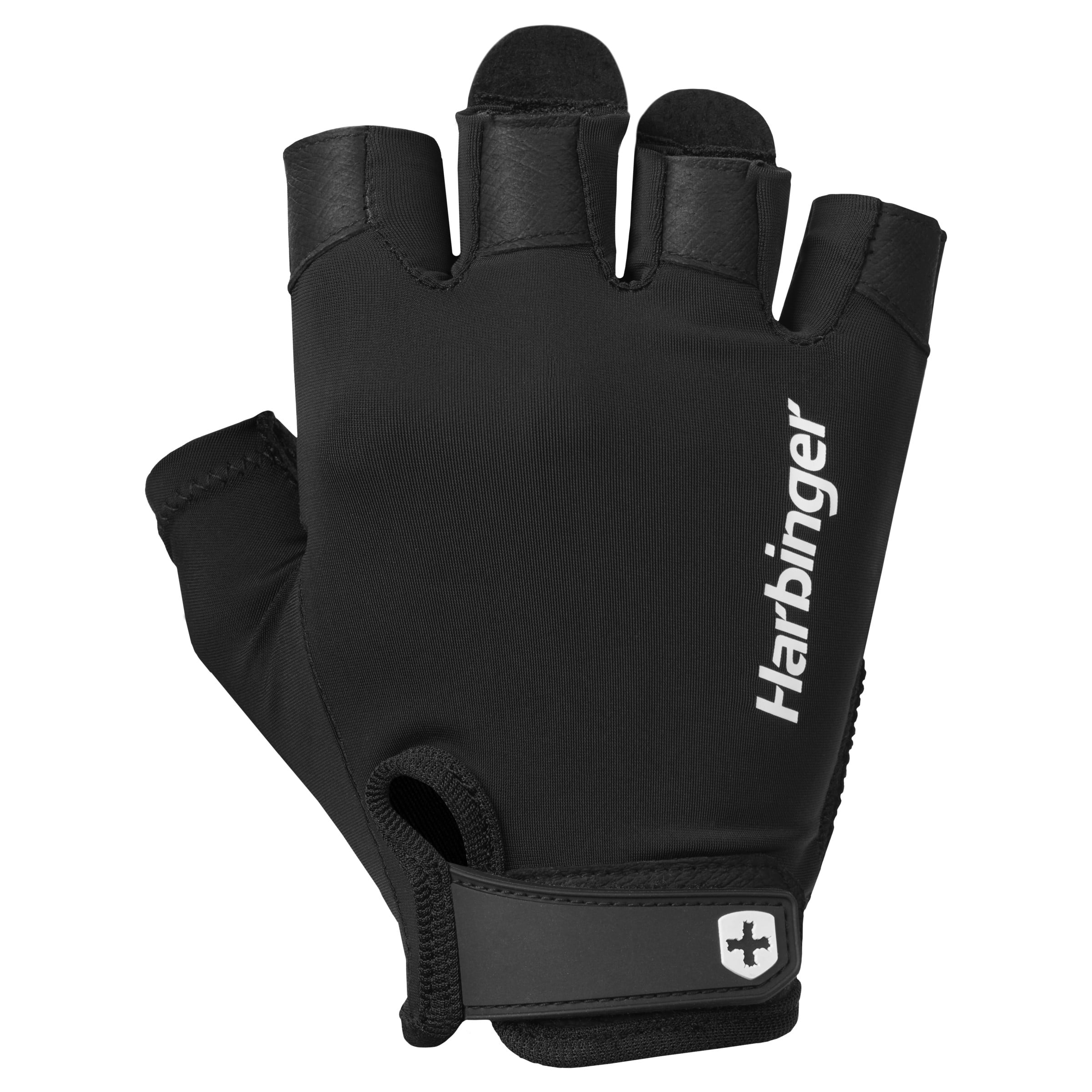 Harbinger Anti Slip Unisex Leather Black Weight Lifting Gloves, XL