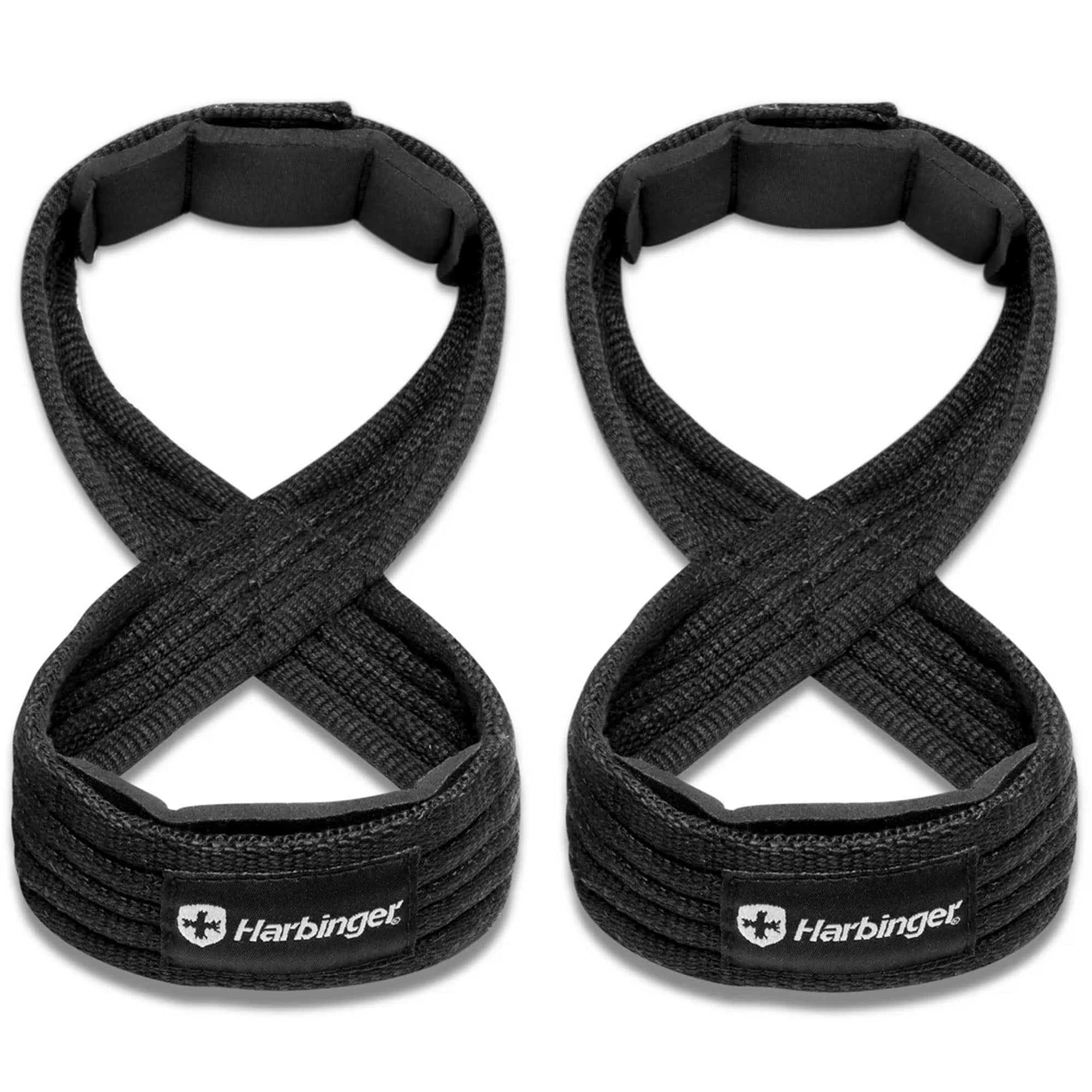 Harbinger Figure 8 Padded Lifting Straps - Black - Large/Xlarge
