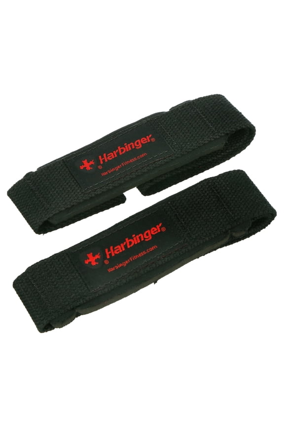 Padded Cotton Weightlifting Support Straps Black, 21.5"