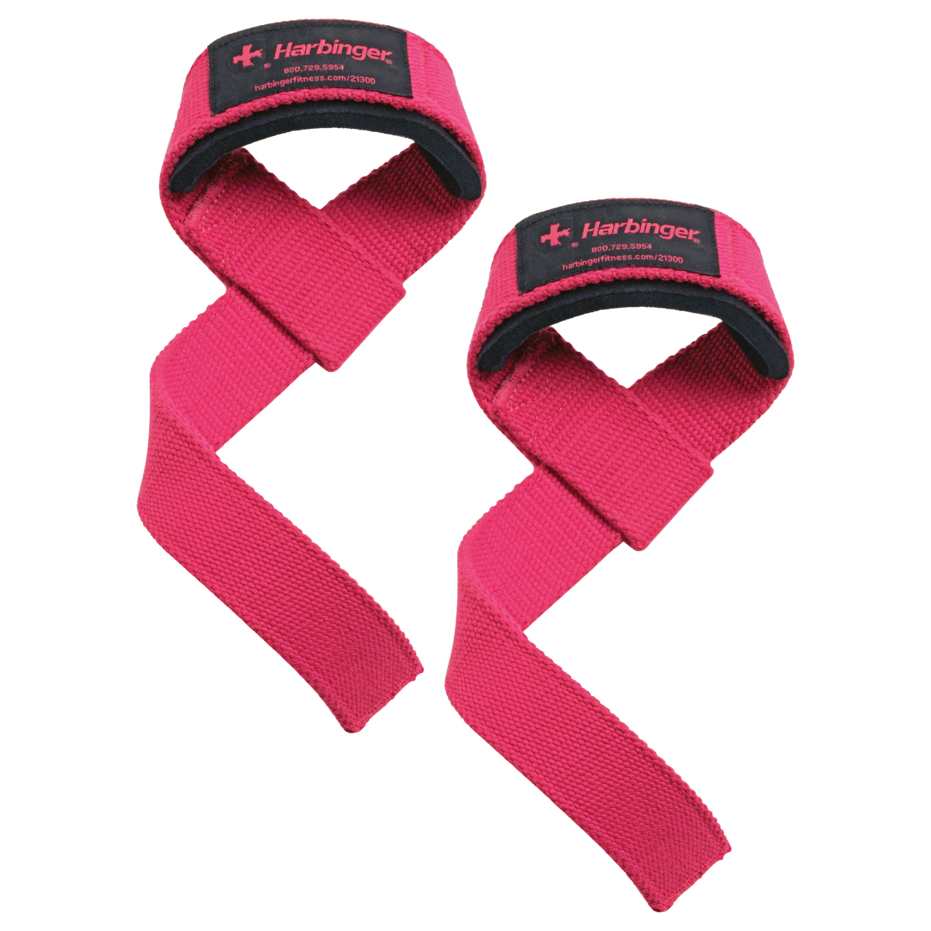 Harbinger Padded Cotton Lifting Straps with NeoTek Cushioned Wrist (Pair)
