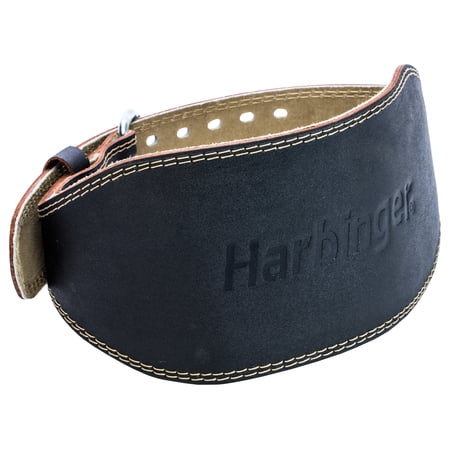 Harbinger 6" Padded Leather Weightlifting Belt Small Unisex