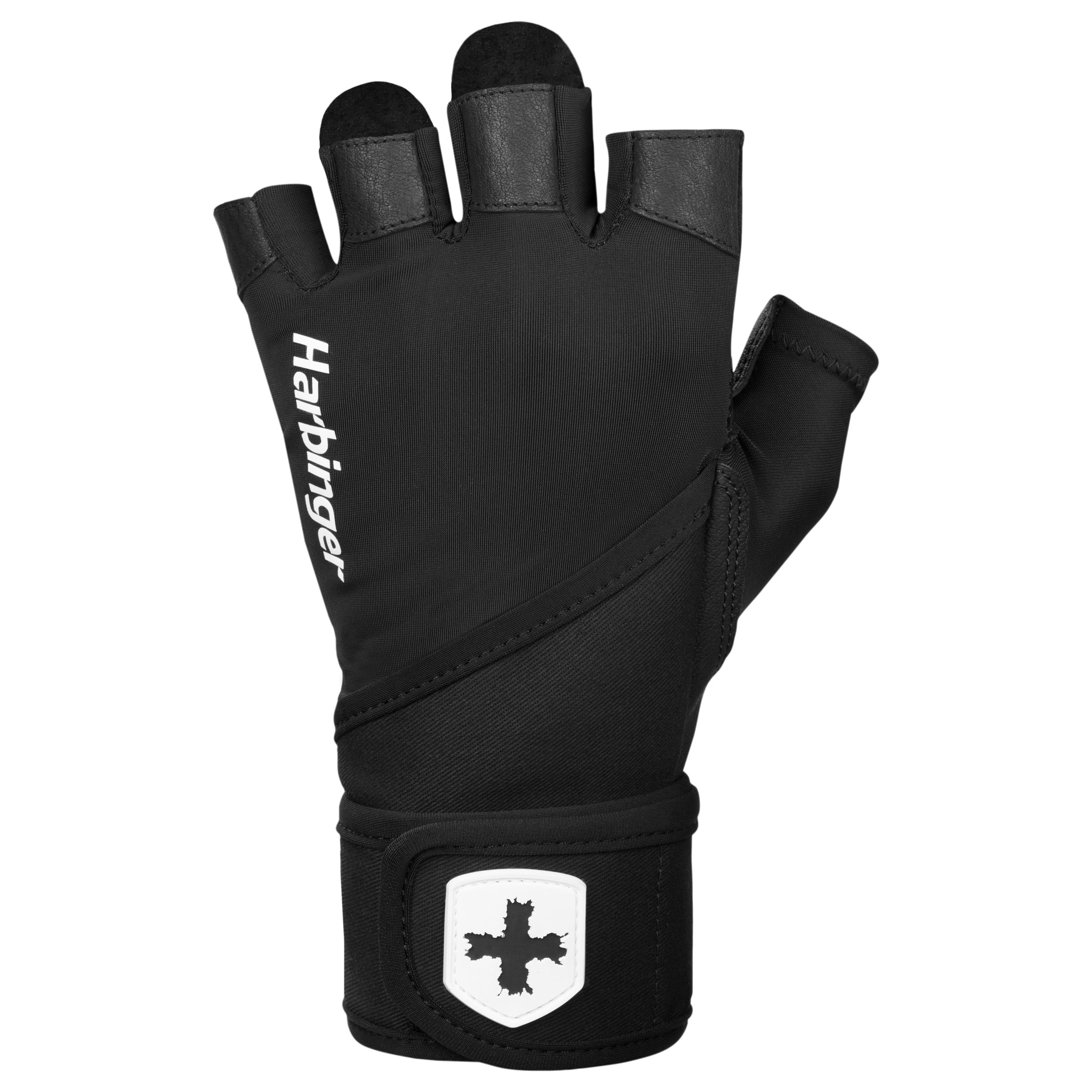 Harbinger Pro Wrist Wrap Weightlifting Gloves 2.0 Black Large