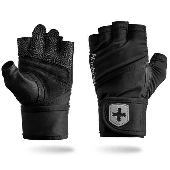 Harbinger Men's Pro Wrist Wrap Gloves 3.0 - Black - Small