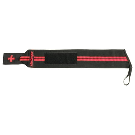 Harbinger Red Line 18" Black Wrist Wraps, Wrist and Thumb Support During Weight Lifting