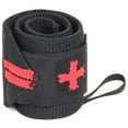 thumbnail image 1 of Harbinger Red Line 18-Inch Weightlifting Wrist Wraps for Men and Women (Pair), Black/Red, 1 of 3