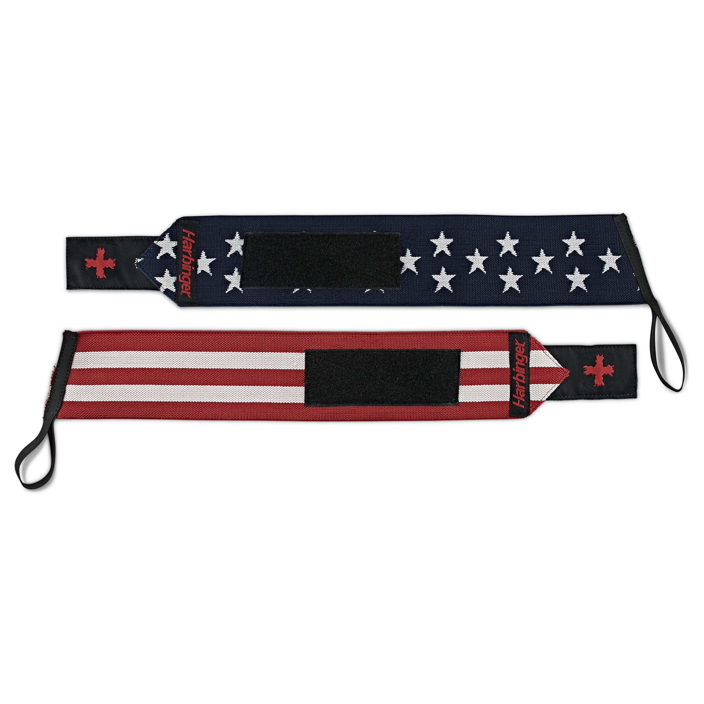 Harbinger Red Line Weightlifting Wrist Wraps, 18" Flag