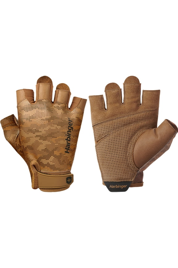 Unisex Pro Weight Lifting Gloves - Medium - Tan Camo