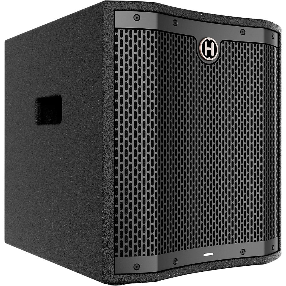 Black 12" Powered Subwoofer with Plywood Cabinet and DSP