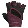 thumbnail image 1 of Harbinger Women's FlexFit Wash and Dry Weightlifting Gloves with Padded Leather Palm (1 Pair), Black/Merlot, Small, 1 of 5