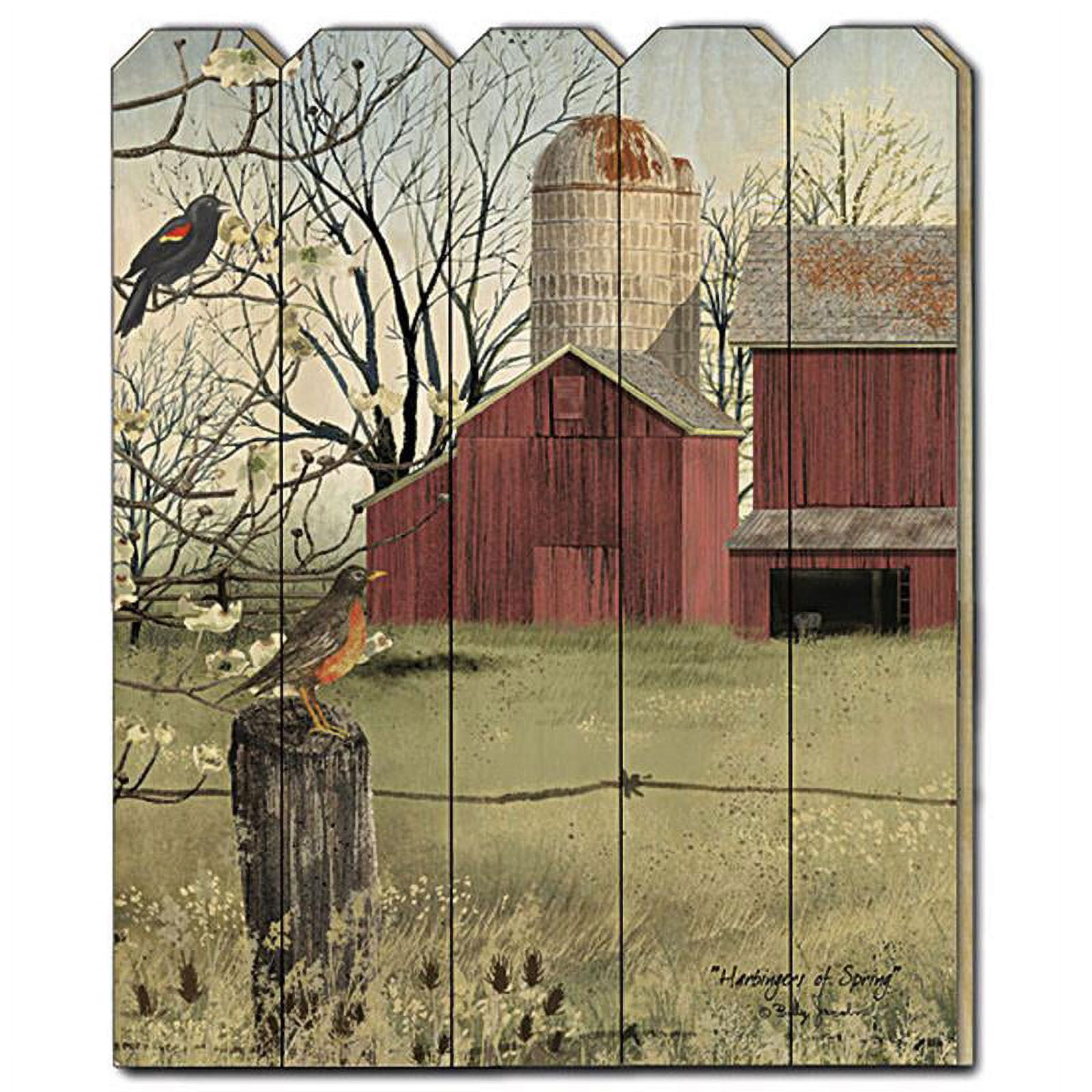 Harbingers of Spring 16x20 Multicolor Wood Framed Wall Art