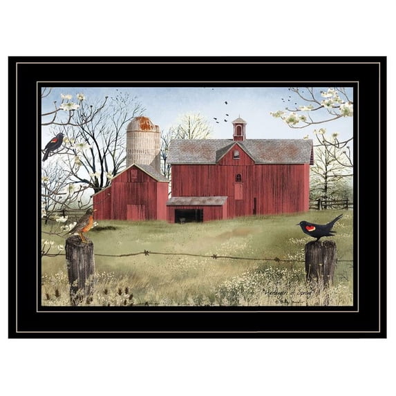 Trendy Decor4U "Harbingers of Spring" by Billy Jacobs, Ready to Hang Framed Print, Black Frame
