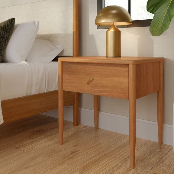 Harbor 1 Drawer Nightstand, Pecan