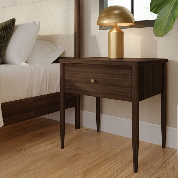 Harbor 1 Drawer Nightstand, Walnut