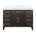 thumbnail image 1 of Harbor 48 in W x 22 in D Brown Oak Single Bath Vanity and Carrara Marble Top, 1 of 5