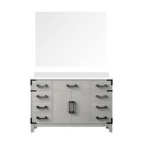 Harbor 48 in W x 22 in D White Oak Single Bath Vanity, Cultured Marble Top and 46 in Mirror