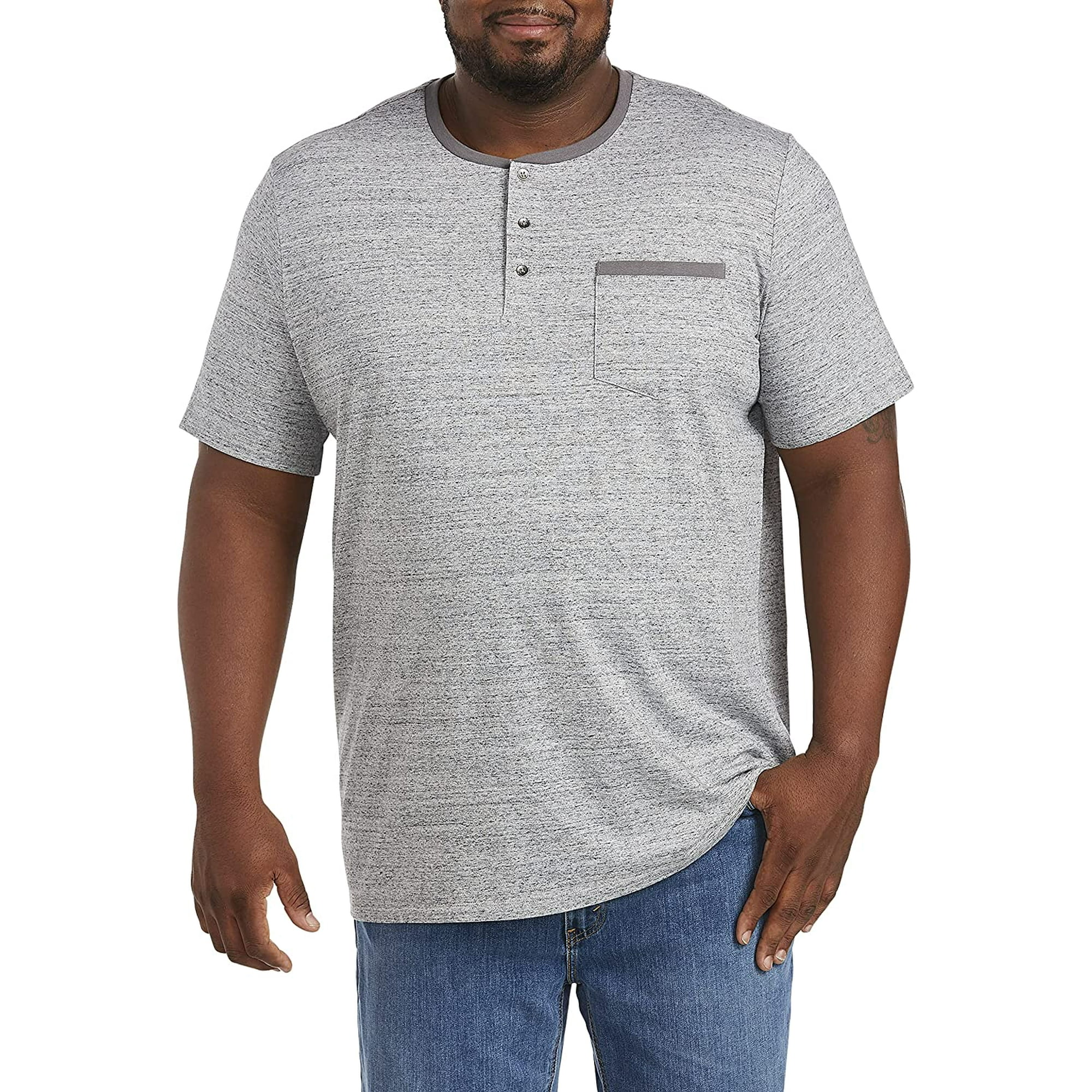 Harbor Bay by DXL Men's Big and Tall Slub Knit V-Neck T-Shirt