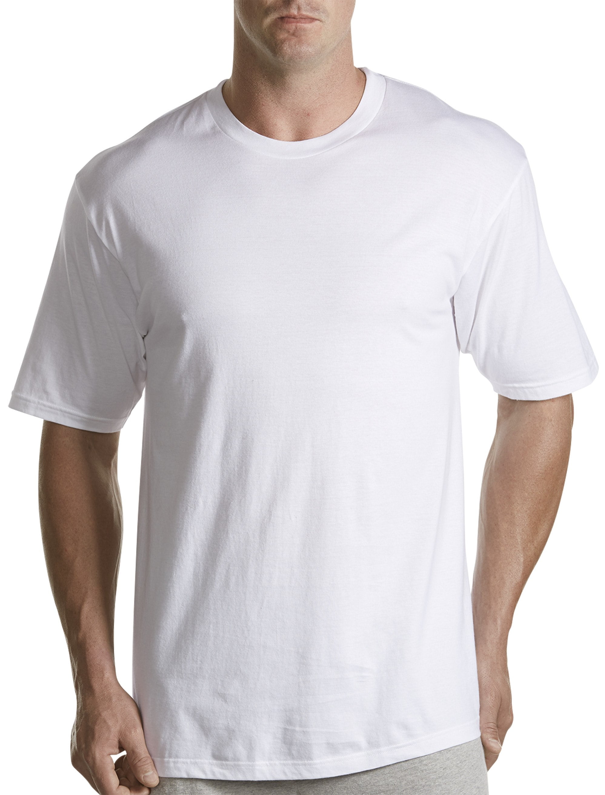 Harbor Bay by DXL Big and Tall Men's Crewneck T-Shirts, White, XTall, Pack  of 3 - Walmart.com