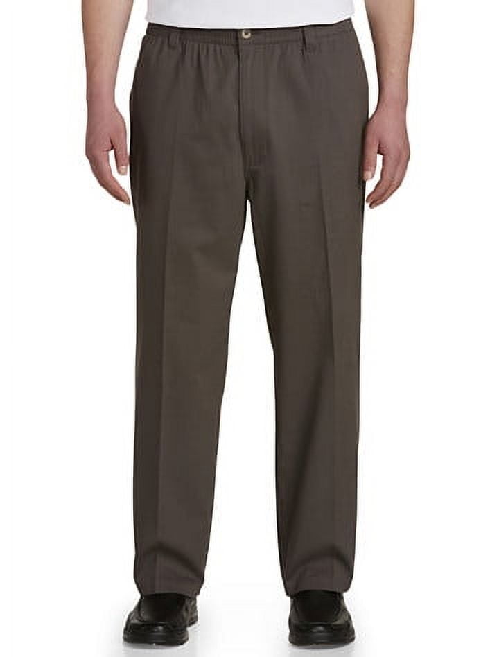 Harbor Bay by DXL Big and Tall Men's ElasticWaist Pants, Charcoal, 3X