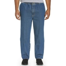 Harbor Bay by DXL Big and Tall Men's Full-Elastic Waist Jeans, Medium Stonewash, 3X Waist/34 Inseam