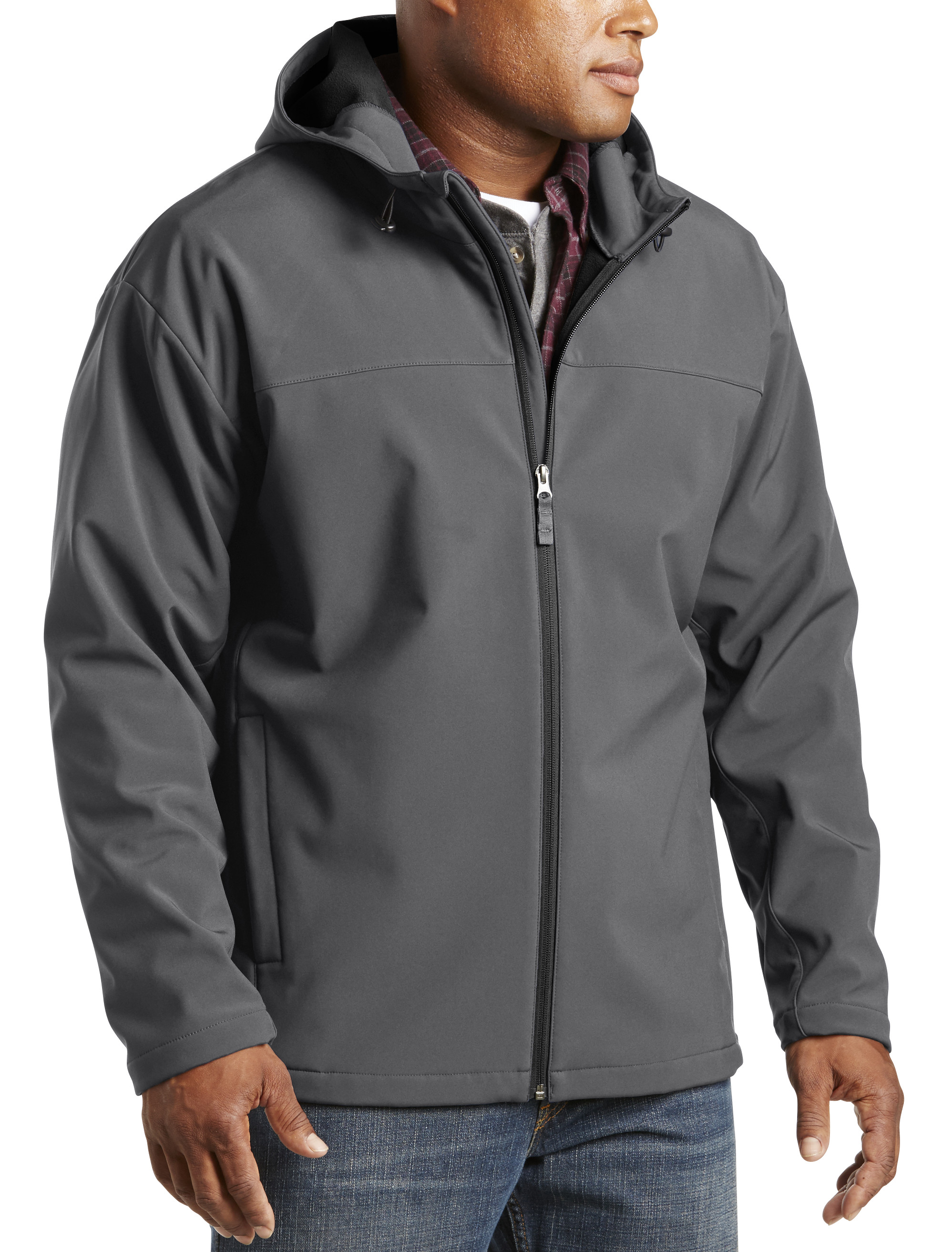 Big Men's Hooded Soft Shell Jacket