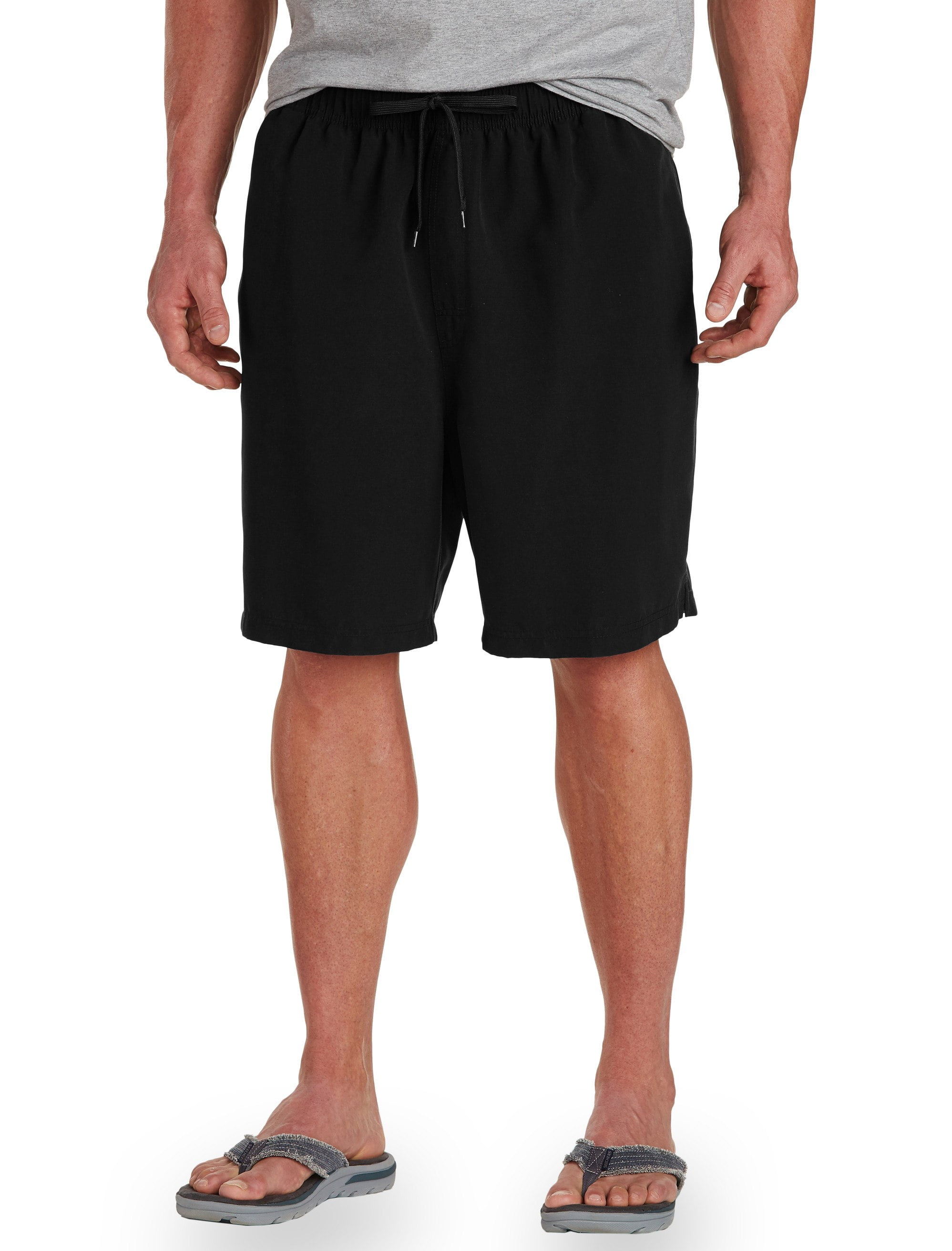 Harbor Bay by DXL Big and Tall Men's Solid Microfiber Swim Trunks