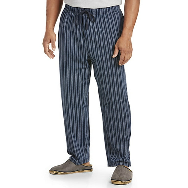 Harbor Bay by DXL Big and Tall Men's Stripe Knit Pants, Blue, 6XL