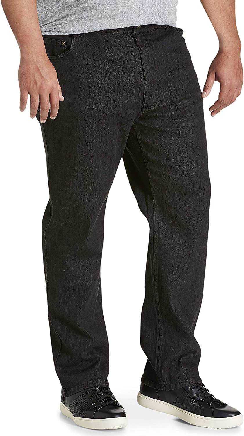 Harbor Bay by DXL Men's Big and Tall AthleticFit Jeans, Black, 48W X