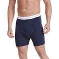 thumbnail image 1 of Harbor Bay by DXL Big and Tall Men's Assorted Boxer Briefs, Navy Stripe, 4X, Pack of 3, 1 of 8