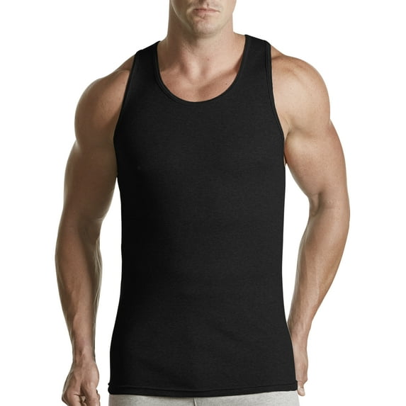 Harbor Bay by DXL Big and Tall Men's Athletic T-Shirt, Black, 2XL, Pack of 3