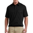 thumbnail image 1 of Harbor Bay by DXL Big and Tall Men's Banded-Hem Polo Shirt, Black, 2XL-Tall, 1 of 5