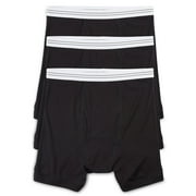 Harbor Bay by DXL Big and Tall Mens Boxer Briefs, Black, 4XL, Pack of 3
