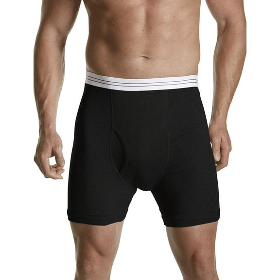 Harbor Bay by DXL Big and Tall Men's Boxer Briefs, Black, 7XL, Pack of 3