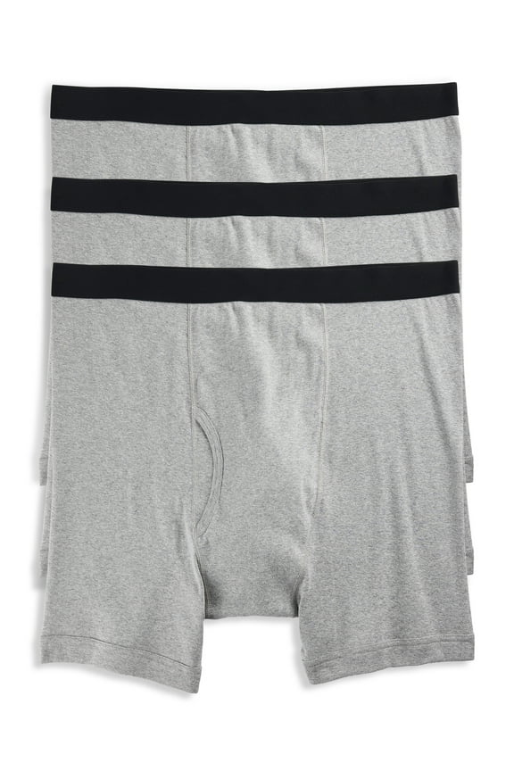 by DXL Big and Tall Men's Boxer Briefs, Grey, 6XL, Pack of 3