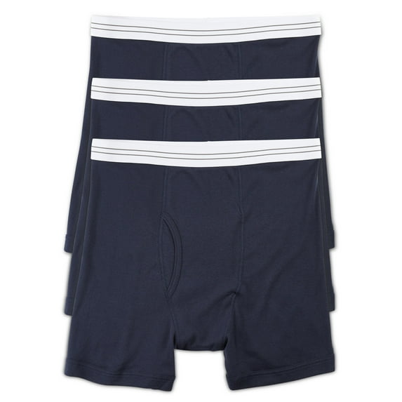 Harbor Bay by DXL Big and Tall Men's Boxer Briefs, Navy, 2XL, Pack of 3